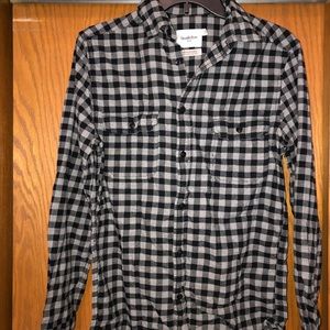 GREY AND WHITE FLANNEL